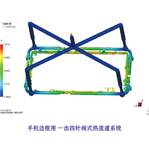4咀针阀式热流道系统模流分析